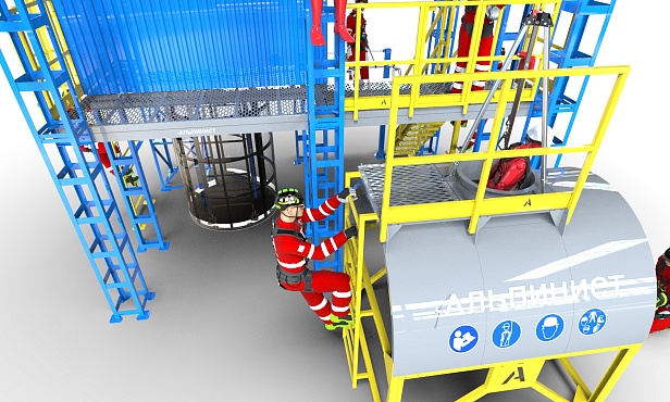 г.Новочебоксарск.На «Химпроме» открыт «Альпинист» – первый в Чувашии полигон обучения высотным работам